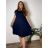 Šaty oversize letní krátký rukáv dámské nadrozměr ISABEL (48/50/52 ONE SIZE) ITALSKÁ MÓDA IM425023/DU černá 48/50/52