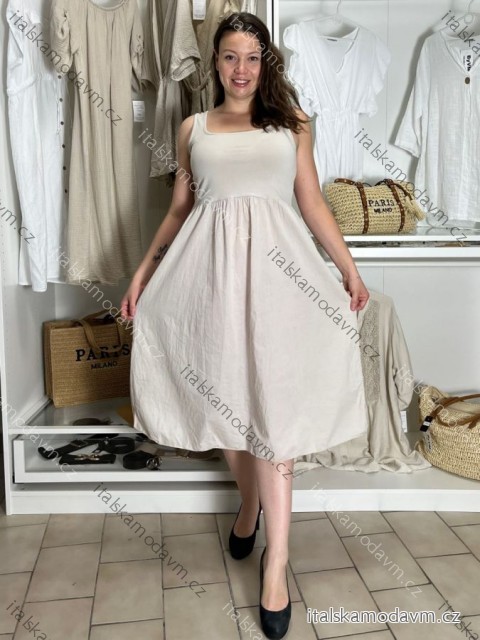 Šaty  letné na ramienka dámske LIDIE (S/M/L ONE SIZE) TALIANSKA MÓDA IM725LIDIE/DUR