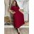 Šaty dlhé elegantný letný krátky rukáv dámske nadrozmer ASTRA (42/44/46 ONE SIZE) TALIANSKA MÓDA IM425422/DUR vínová 42/44/46