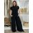 Kalhoty dlouhé oversize dámské SINDEY (S/M/L ONE SIZE) ITALSKÁ MÓDA IMWHP25326/DUR S/M/L Černá