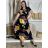 Šaty dlhé letné krátky rukáv dámske (VESNA S/M/L ONE SIZE) TALIANSKA MóDA IM3251111-1/DU S/M/L čierna