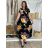 Šaty dlhé letné krátky rukáv dámske (VESNA S/M/L ONE SIZE) TALIANSKA MóDA IM3251111-1/DU S/M/L čierna