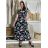 Šaty dlhé letné krátky rukáv dámske (VESNA S/M/L ONE SIZE) TALIANSKA MóDA IM3251111-2/DUR S/M/L čierna