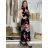 Šaty dlhé letné krátky rukáv dámske (VESNA S/M/L ONE SIZE) TALIANSKA MóDA IM3251111-3/DUR S/M/L čierna