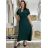 Šaty dlouhé letní skládané krátký rukáv dámské ZUZA (S/M/L ONE SIZE) ITALSKÁ MÓDA 	 IMD251761/DUR S/M/L červená