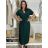 Šaty dlouhé letní skládané krátký rukáv dámské ZUZA (S/M/L ONE SIZE) ITALSKÁ MÓDA 	 IMD251761/DUR S/M/L červená