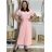 Šaty dlouhé letní skládané krátký rukáv dámské ZUZA (S/M/L ONE SIZE) ITALSKÁ MÓDA 	 IMD251761/DUR S/M/L červená