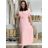 Šaty dlouhé letní skládané krátký rukáv dámské ZUZA (S/M/L ONE SIZE) ITALSKÁ MÓDA 	 IMD251761/DUR S/M/L červená