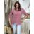 Košeľa mušelín dlhý rukáv oversize dámska nadrozmer HANNAH (S/M/L ONE SIZE) TALIANSKA MÓDA IMD25138/DU S/M/L čierna