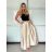 Sukně dlouhá dámská (S/M ONE SIZE) ITALSKá MODA IM323026/DUR S/M béžová