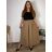 Sukně dlouhá dámské nadrozměr LUISA (46/48/50 ONE SIZE) ITALSKÁ MÓDA IM424456