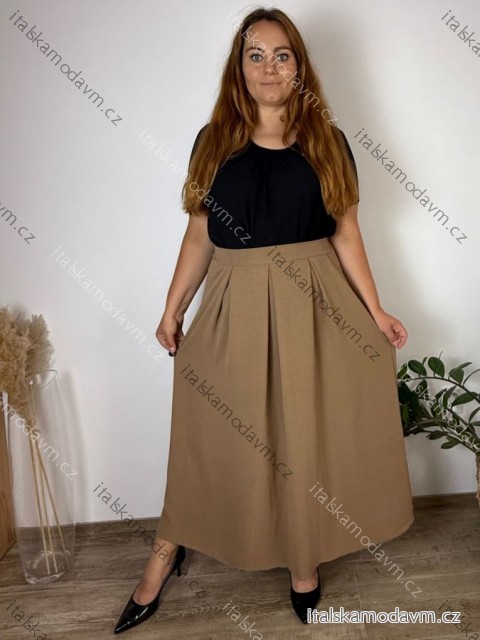 Sukně dlouhá dámské nadrozměr LUISA (46/48/50 ONE SIZE) ITALSKÁ MÓDA IM424456