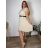 Šaty letné skladané plisované krátky rukáv dámske nadrozmer EMILY (48/50/5 ONE SIZE) TALIANSKA MÓDA IM425410