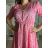 Šaty krátké letní krátký rukáv dámské AIDA  (S/M/L ONE SIZE) ITALSKÁ MÓDA IMWGB251450