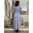 Šaty letní krátký rukáv dámské FIORE (S/M/L ONE SIZE) ITALSKÁ MÓDA IMSM25019/DU -   svetlo modrá -   S/M/L
