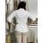 Košile oversize dlouhý rukáv mušelín dámská VANESA (S/M/L ONE SIZE) ITALSKÁ MÓDA IMWMY25411/DU S/M/L bílá