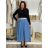 Sukně dlouhá s páskem dámská NINA (S/M/L ONE SIZE) ITALSKÁ MÓDA IM42511112/DU S/M/L tmavě modrá