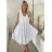 Šaty letný mušelín na ramienka dámske ELIANA (S/M/L ONE SIZE) TALIANSKA MÓDA IMWGS251169/DUR S/M/L biela