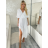 Šaty elegantní dlouhé letní mušelínové krátký rukáv dámské DAINA (S/M/L ONE SIZE) ITALSKÁ MÓDA IMWGS251707/DUR S/M/L světle modrá