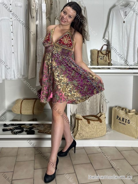 Šaty letné bez rukávu dámske SINDY (S/M/L ONE SIZE) TALIANSKA MÓDA IM725CE-321AS-4/DU