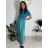 Šaty dlhé letné rebrované krátky rukáv dámske Maria-M (XS/S/M/L ONE SIZE) TALIANSKA MÓDA IMSM25128/DUR -   modrá kráľovská -   S/M/L