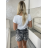 Tričko krátky rukáv dámske VOGUE (S/M/L ONE SIZE) TALIANSKA MÓDA IMM24M917C/DUR S/M/L biela