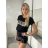 Tričko krátky rukáv dámske VOGUE (S/M/L ONE SIZE) TALIANSKA MÓDA IMM24M917C/DUR S/M/L čierna