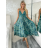 Šaty dlhé letné na ramienka dámske RAMONA (S/M/L ONE SIZE) INDICKÁ MÓDA IMWKA251062-3/DU S/M/L modrá