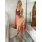 Šaty dlouhé letní na ramínka dámské RAMONA (S/M/L ONE SIZE) INDICKÁ MÓDA IMWKA251062-6/DU S/M/L oranžová