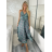 Šaty dlhé letné na ramienka dámske RAMONA (S/M/L ONE SIZE) INDICKÁ MÓDA IMWKA251062-7/DU S/M/L ružová