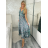 Šaty dlhé letné na ramienka dámske RAMONA (S/M/L ONE SIZE) INDICKÁ MÓDA IMWKA251062-7/DU S/M/L ružová