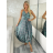 Šaty dlhé letné na ramienka dámske RAMONA (S/M/L ONE SIZE) INDICKÁ MÓDA IMWKA251062-7/DU S/M/L ružová