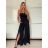 Overal dlouhý elegantní carmen na ramínka dámský (XS/S/M ONE SIZE) ITALSKÁ MÓDA IMWHP25956