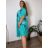 Šaty voľnočasové letné oválne krátky rukáv dámske nadrozmer INGRID (52/54/56 ONE SIZE) TALIANSKA MÓDA IM425465
