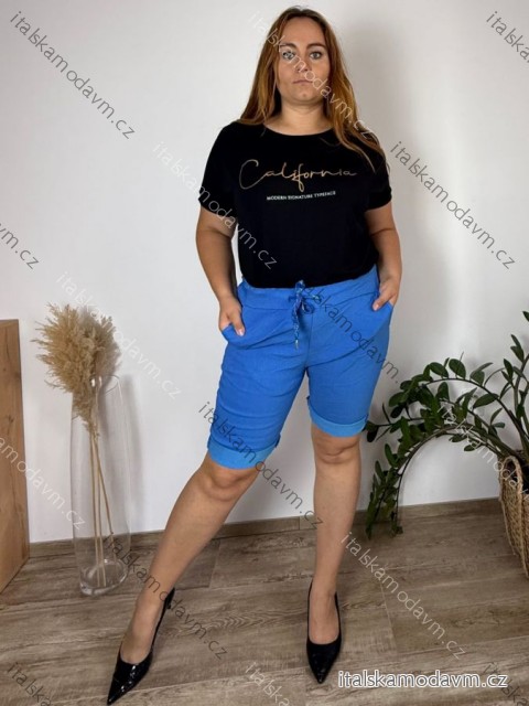 Kraťasy strečové dámské nadrozměr LUCIA (42/44/46 ONE SIZE) ITALSKÁ MÓDA IMC25191/DU