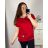 Tričko predĺžené oversize krátky rukáv dámska nadrozmer (2XL/3XL/4XL ONE SIZE) TALIANSKA MÓDA IMC22PIERA/DUR fialová 2XL/3XL
