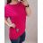 Tričko predĺžené oversize krátky rukáv dámska nadrozmer (2XL/3XL/4XL ONE SIZE) TALIANSKA MÓDA IMC22PIERA/DUR fialová 2XL/3XL