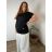 Tričko predĺžené oversize krátky rukáv dámska nadrozmer (2XL/3XL/4XL ONE SIZE) TALIANSKA MÓDA IMC22PIERA/DUR fialová 2XL/3XL