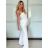 Souprava elegantní top bez rukávu a kalhoty dlouhé dámské BIANCHI  (XS/S/M ONE SIZE) ITALSKÁ MÓDA IMWB25855/DU -   bílá -   S/M