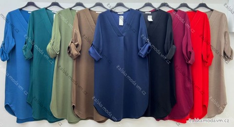 Tunika elegantná 3/4 dlhý rukáv dámska nadrozmer (48/50/52 ONE SIZE) TALIANSKA MÓDA IM425511