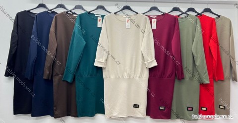 Šaty teplé dlhý rukáv dámske nadrozmer (46/48/50 ONE SIZE) TALIANSKA MÓDA IM425521