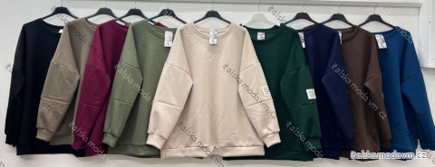 Mikina teplá dlhý rukáv MASELKO dámska nadrozmer (54/56/58 ONE SIZE) TALIANSKA MÓDA IM425527