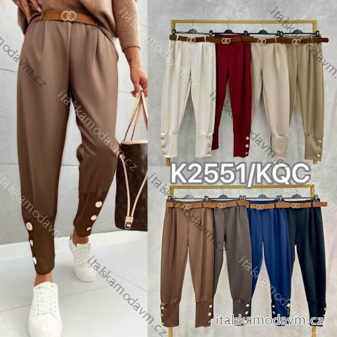 Nohavice elegantné s opaskom dámske MASELKO (S/M/L ONE SIZE) TALIANSKA MÓDA IM425536