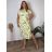 Šaty dlhé letné krátky rukáv dámske nadrozmer MERY (42/44/46 ONE SIZE) TALIANSKA MÓDA IMWHD252371/DR  žlutá