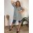 Šaty košeľa predĺžená 3/4 dlhý rukáv dámske nadrozmer JANET (44/46/48 ONE SIZE) TALIANSKA MODA IM421400/DU 44/46/48 béžová