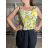 Tielko letné kvetované, bodka a citrónky lemon dámske nadrozmer SUMMER  (M/L/XL ONE SIZE) TALIANSKA MÓDA IMM25M0711XL/DUR M/L/XL biela