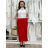 Sukně letní skládaná dlouhá dámská DARINA (S/M/L ONE SIZE) ITALSKá MóDA IM721064/DUR S/M/L červená