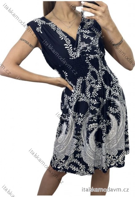 Šaty elegantní icecool bez rukávu dámské (M/L, XL/2XL) AINUOSI  ITALSKÁ MODA IMB237750/DU XL/2XL čierna