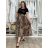 Šaty dlhé elegantné letné s krátkým rukávem dámske SILVIA (S/M/L ONE SIZE) TALIANSKA MÓDA IMC25310-3/DU hnedá S/M/L