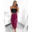 Nohavice saténové háremky letné dlhé dámske (S/M ONE SIZE) TALIANSKA MÓDA IMM239535UN/DUR žlutá S/M/L